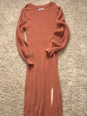 Abercrombie and Fitch Burnt Orange Sweater Dress, Size XL